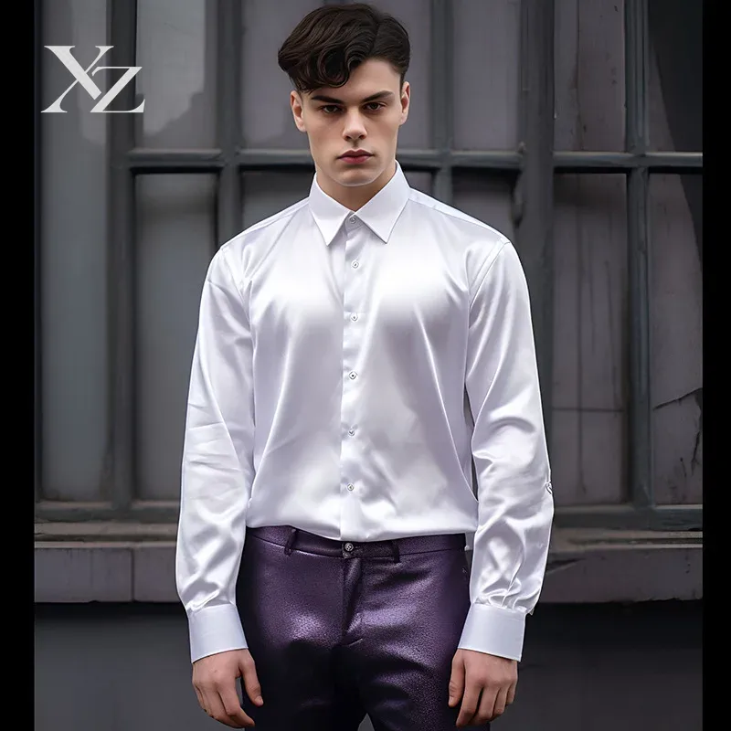 Men's Satin Silk-Like Shiny Sm - đánh giá và giá Mens Satin Silk Dress Shirt