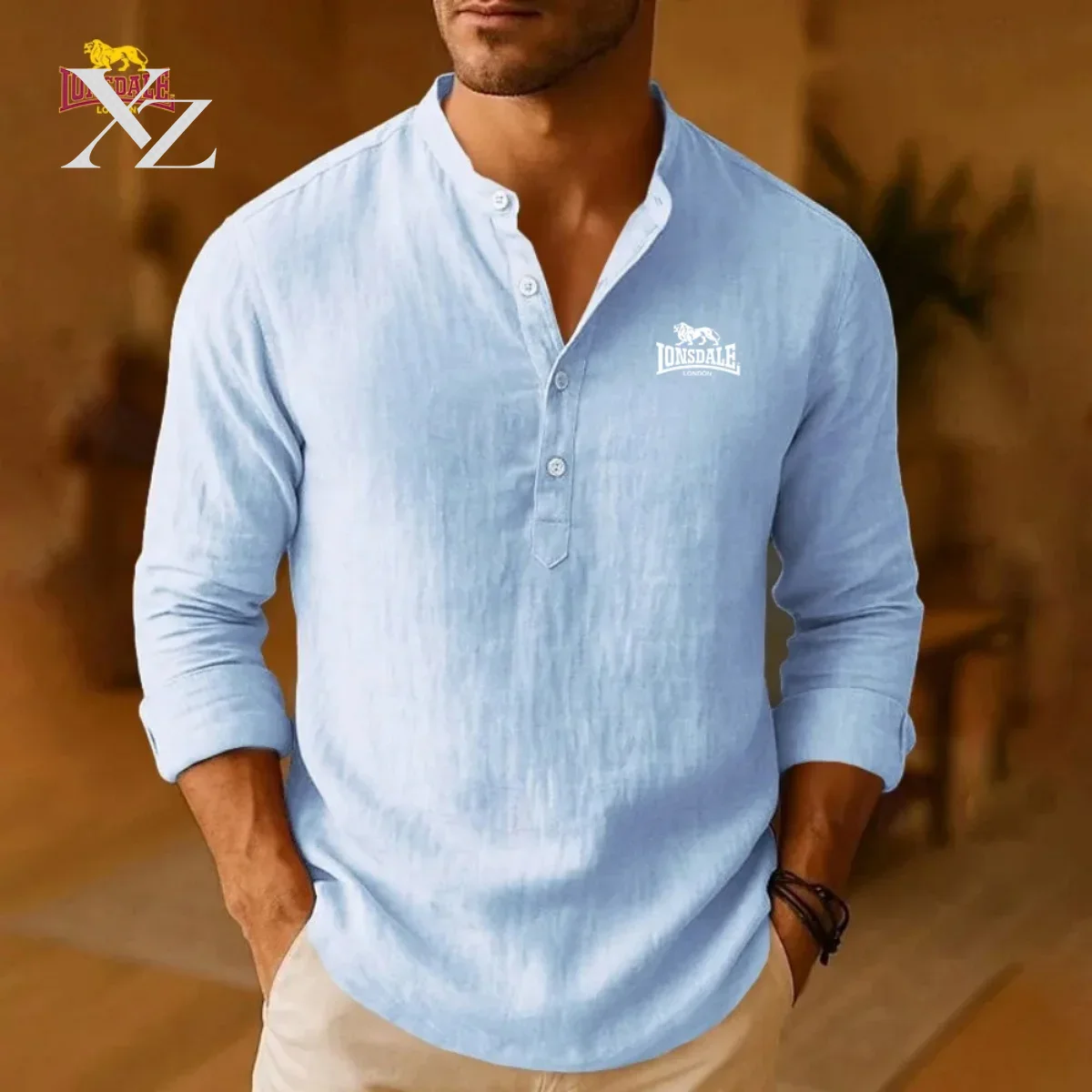 LONSDALE Men's New Casual Shir - đánh giá và giá Mens Linen Shirt Long Sleeve