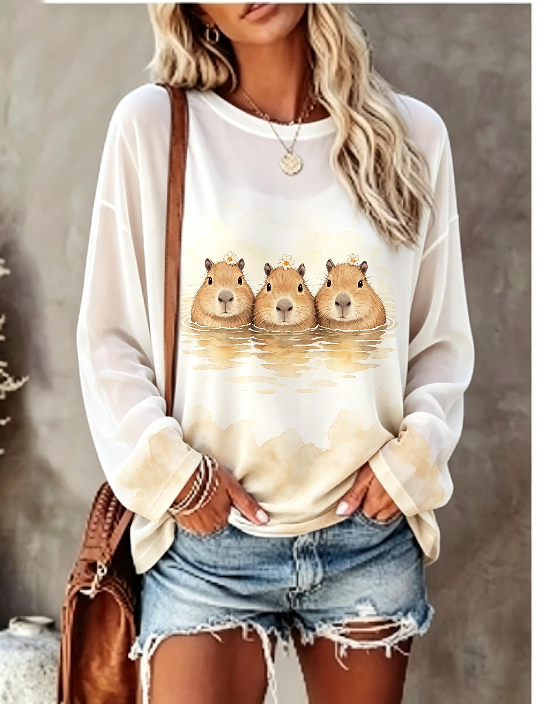 Women Long Sleeve T Shirt Cute - đánh giá và giá T-Shirts