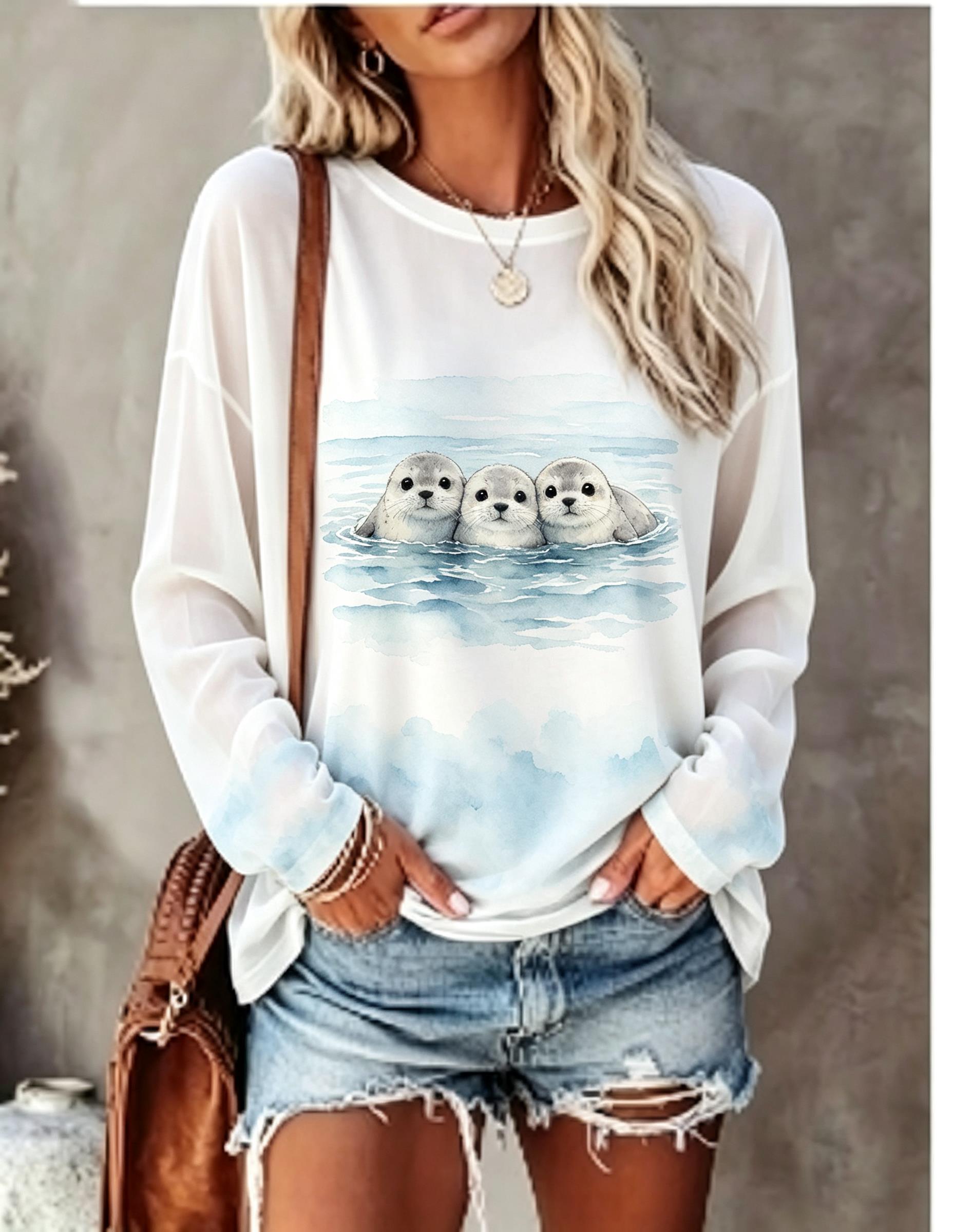 Women Long Sleeve T Shirt Cute - đánh giá và giá T-Shirts